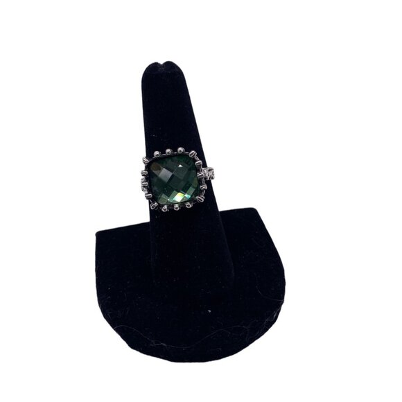 Princess Green Moonstone Gemstone 925 Silver Plated Ring Sz 7 Wedding Engagement - Picture 1 of 11